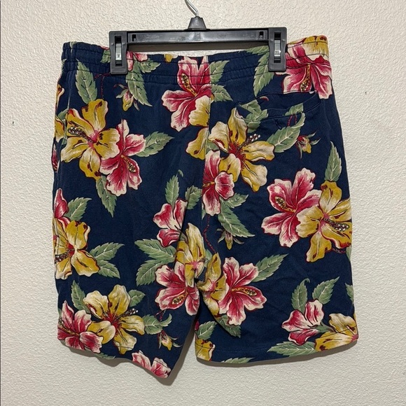 Polo Ralph Lauren Summer Tropical Floral French Terry Shorts Navy and Multicolor - Picture 6 of 7
